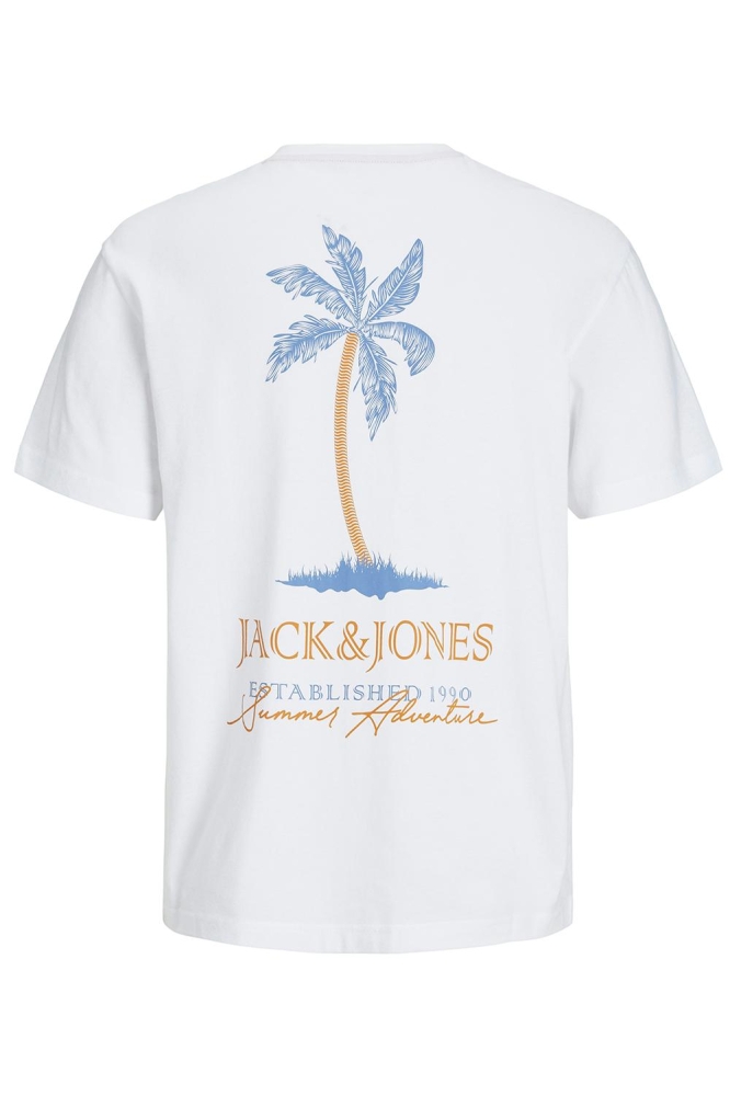 JJSUMMER VIBES TEE SS CREW NECK 12269372 WHITE